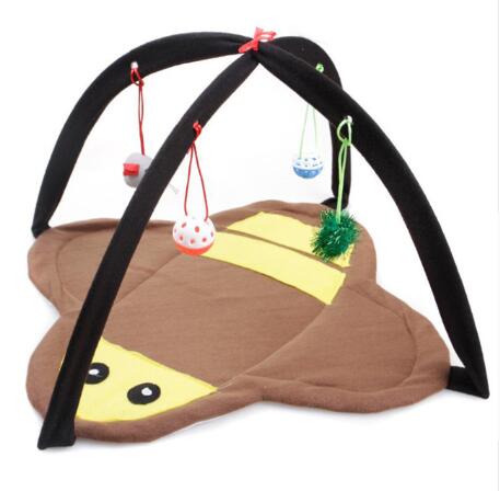 Casa de Juegos para Gatos Plegable con Hamaca y Juguetes Incluidos - Image 9