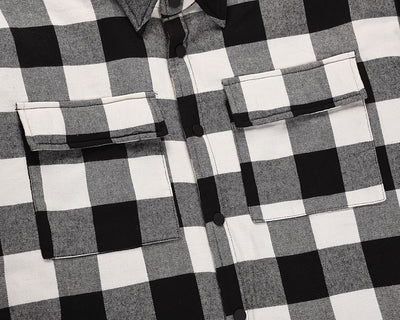Chaqueta Cuadros Hombre y Mujer - Algodón Suelta y Cómoda - Image 4