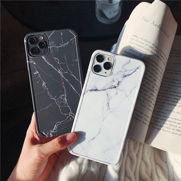 Funda Protectora Antigolpes con Patrón Mármol para Celular