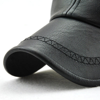 Gorra de Béisbol de Cuero Premium para Otoño e Invierno - Image 3
