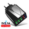 Cargador USB Triple Puerto con Pantalla LED 3A