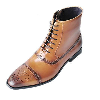 Botas Altas de Cuero para Hombre Talla Grande - Estilo Casual Tallado - Image 2