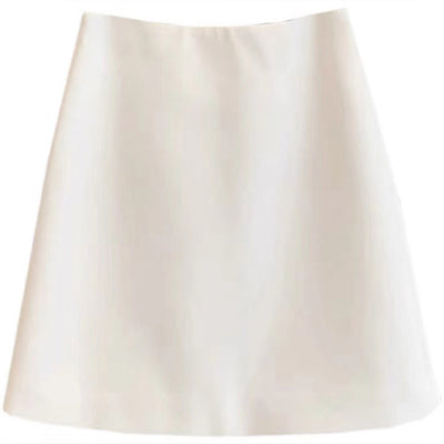 Falda A-Line Blanco Tiza con Acabado Perlado - Comodidad sin Preocupaciones - Image 3