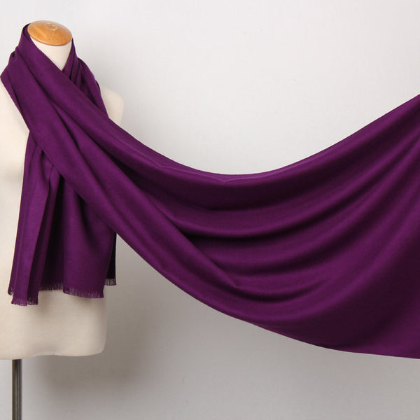 Chal de Colores Lisos con Borlas - Talla Plus Abrigo Grueso para Eventos