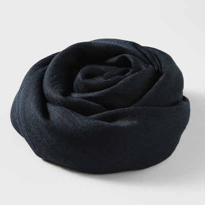 Pañuelo de Algodón y Lino Artístico de Color Sólido para Mujer - Image 20
