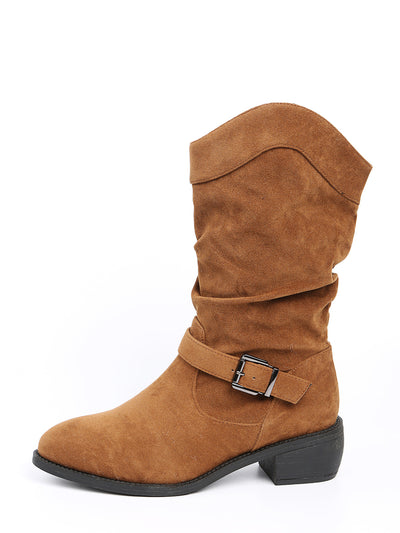 Botas Motociclista con Tacón Grueso y Hebilla Ajustable - Image 4
