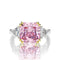 The New Ice Flower Cut Ring Inlaid With Aquamarine High Carbon Rosado Number5