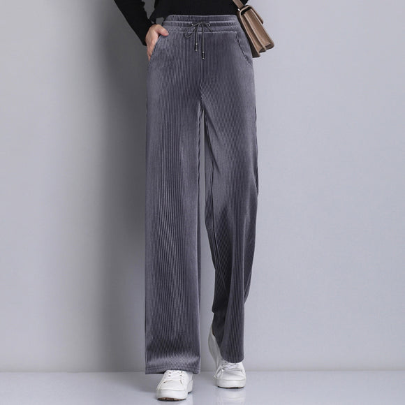 Pantalones Deportivos Holgados Plus Size con Forro Térmico