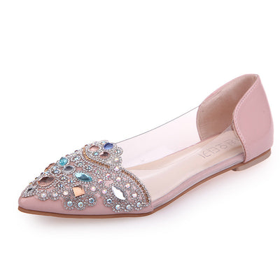 Sandalias Planas con Strass Elegantes y Transpirables de Punta Aguda - Image 6