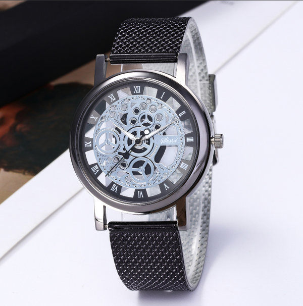 Reloj de Cuarzo con Malla Hueca Transpirable
