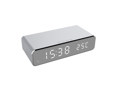 Reloj Despertador LED con Cargador Inalámbrico, Espejo HD y Termómetro - Image 6