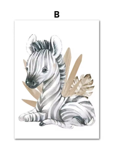 Cuadro Decorativo Lienzo Animales de la Selva para Habitación Infantil - Image 7