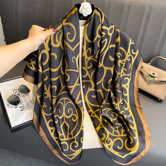 Pañuelo de Seda Estampado Exótico Multiusos - Image 19