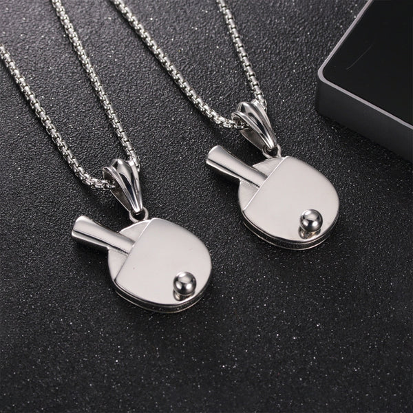 Dije de Tenis de Mesa para Hombre - Collar Hip-Hop Trendy con Colgante Declarativo