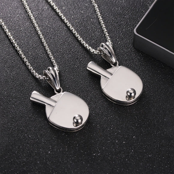 Dije de Tenis de Mesa para Hombre - Collar Hip-Hop Trendy con Colgante Declarativo