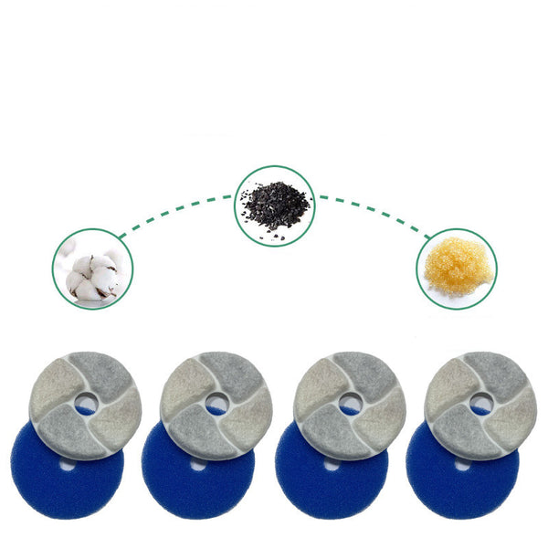 Pack de 4 Filtros de Agua para Bebederos de Mascotas con Ingredientes Naturales