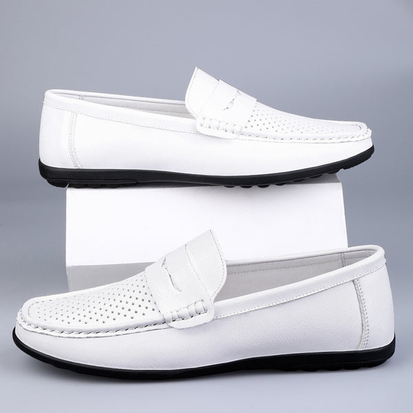 Mocasines Hombre Cuero Microfiber con Diseño Calado