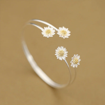 Pulsera de Plata Esterlina S925 con Doble Margarita