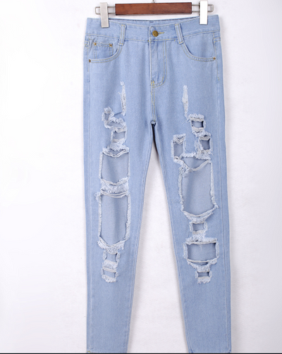 Jeans Rectos con Roturas de Moda - Image 11