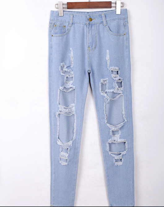 Jeans Rectos con Roturas de Moda - Image 11