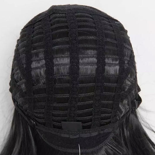 Peluca Ondas Grandes Negra Cabello Sintético Resistente al Calor - Image 4