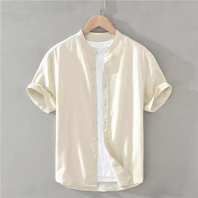Camisa de Lino Japonés para Hombre Cuello Alto - Image 12