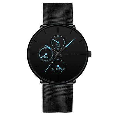 Reloj para hombre con correa de malla ultradelgada