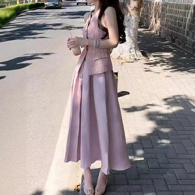Conjunto Vestido Midi con Top Fresco para Verano - Image 3