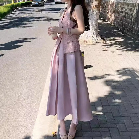 Conjunto Vestido Midi con Top Fresco para Verano - Image 3