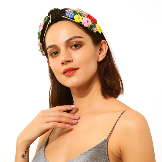 Diadema Floral Anudada de Estilo Elegante - Image 5