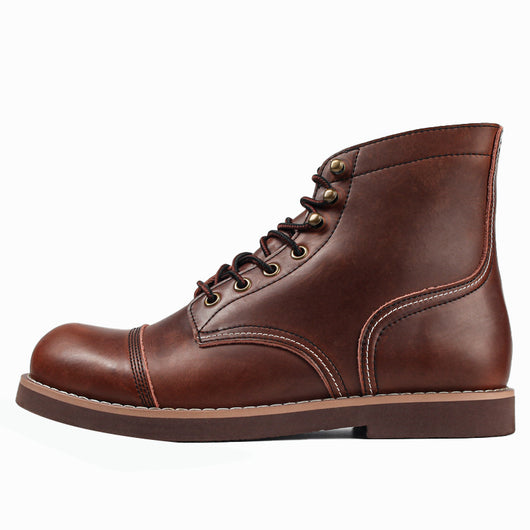 Botas de Trabajo Vintage Americanas en Cuero Genuino para Hombre - Image 2