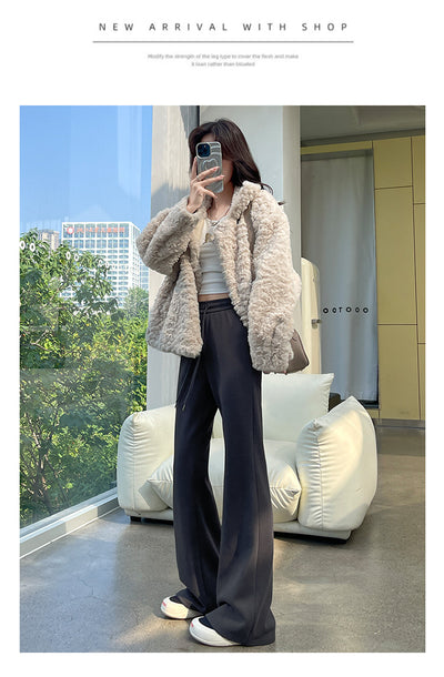 Pantalones Deportivos Acampanados Forrados en Fleece para Mujer - Cintura Alta Reductora - Image 34