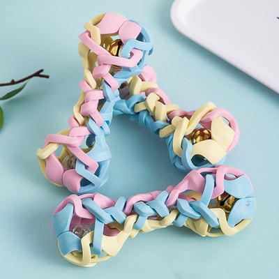Juguete Macarrón Tejido para Perros con Sonido y Brillo - Image 3