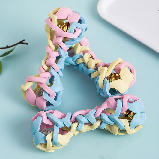 Juguete Macarrón Tejido para Perros con Sonido y Brillo - Image 3