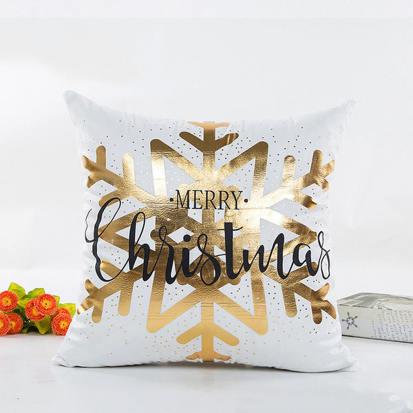 Funda de Almohada Navideña Bronceada