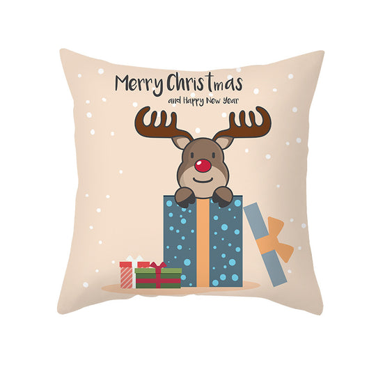 Funda de Almohada Navideña con Diseño de Dibujos Animados en Tela Melocotón - Image 13