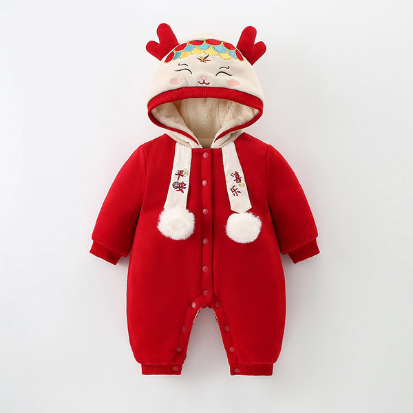Mameluco Acolchado de Algodón para Bebé - Año Nuevo Chino Invierno