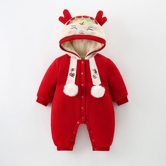 Mameluco Acolchado de Algodón para Bebé - Año Nuevo Chino Invierno