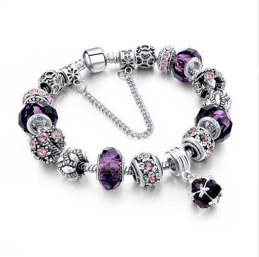 Pulseras de Cristal con Cadena Serpiente y Dijes para Mujer - Image 6