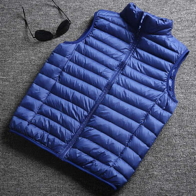 Chaleco sin mangas de plumón de pato blanco ultraligero para invierno - Image 7