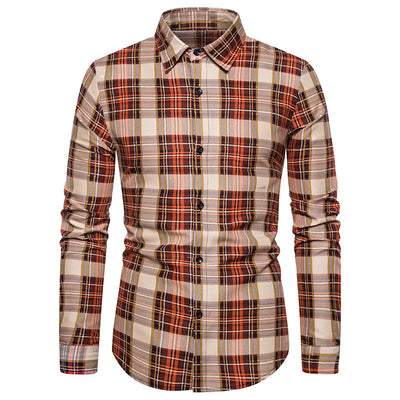 Camisa Casual Estampada Slim Fit Cuello Solapa Manga Larga para Hombre - Image 2