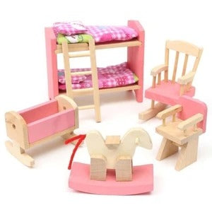 Muebles de Casa de Muñecas de Madera Delicada - Image 10
