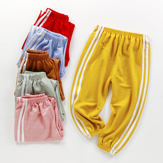 Pantalones deportivos casuales delgados para niños