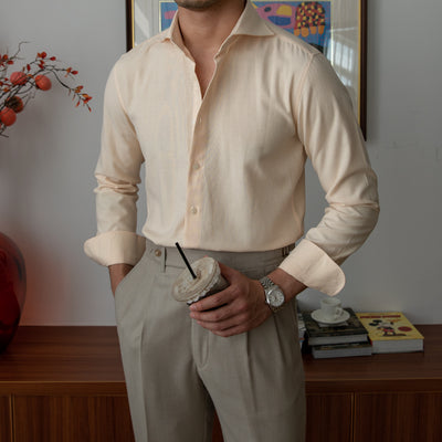 Camisa Casual de Algodón Manga Larga Ajuste Universal para Hombre - Image 10