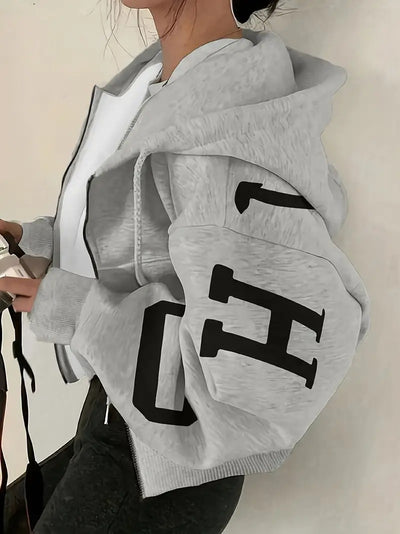 Sudadera Oversized Vintage con Estampado de Letras Llamativo - Image 10