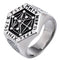 Anel Viking Nórdico masculino Branco 10
