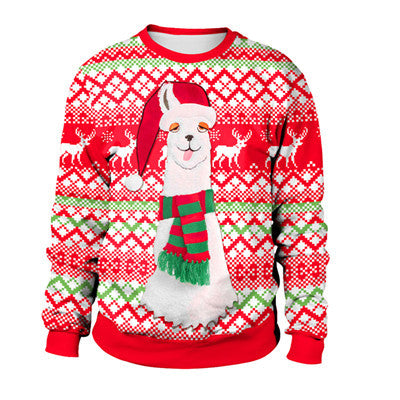 Suéter Navideño Divertido con Diseño de Santa y Elfo