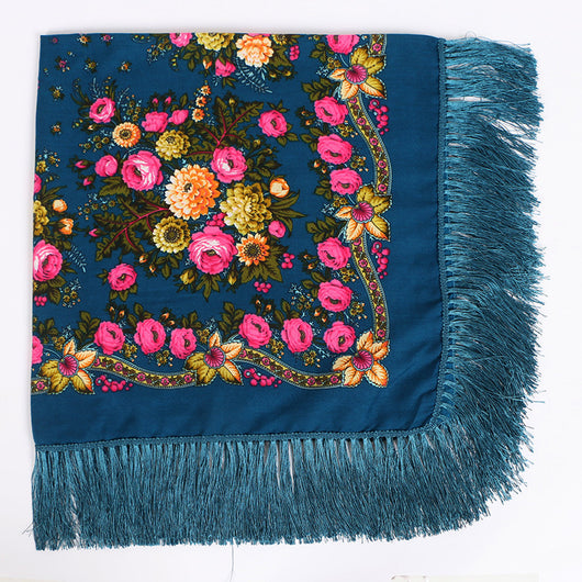 Pañuelo Étnico Estampado con Flecos de Rayón - Image 15