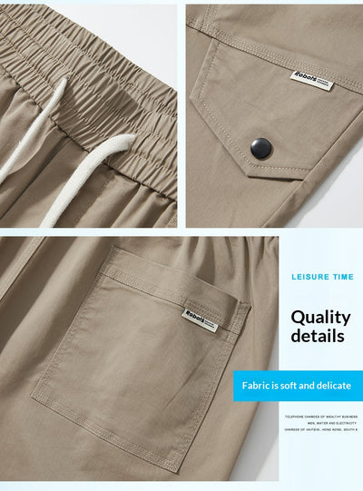 Pantalones Cortos de Trabajo Estilo Retro American para Hombre - Algodón Ice Silk Fresco - Image 19