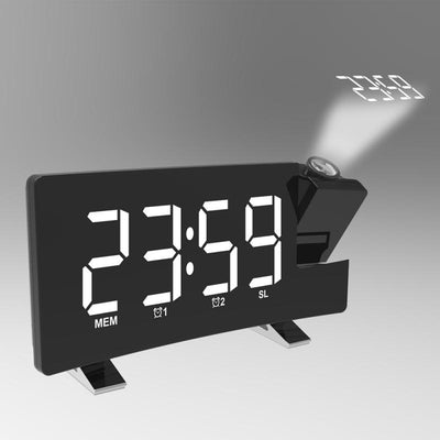Reloj Despertador con Proyección de Hora y Pantalla LED Grande